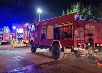 Pożar budynku mieszkalnego w Woli Burzeckiej.