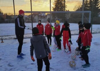 Treningi bramkarskie w Łukowskich Orlętach