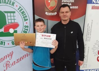 Piotrek Białach najlepszy w tenisie stołowym.