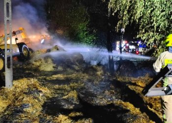 Pożar 200 bel słomy w Sarnowie!
