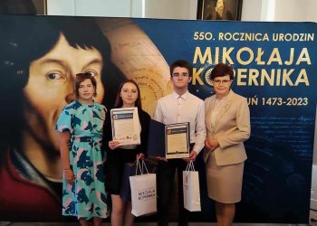Młodzież ZS Nr 3 w Łukowie na Światowym Kongresie Kopernikańskim w Toruniu.