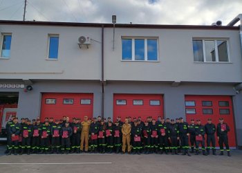 Szkolenie podstawowe strażaka ratownika w PSP w Łukowie.