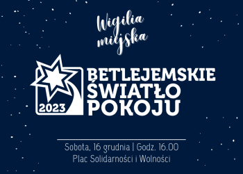 Betlejemskie Światło Pokoju, podczas Wigilii Miejskiej w Łukowie.