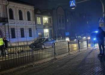 Wypadek na ul. Wyszyńskiego w Łukowie.