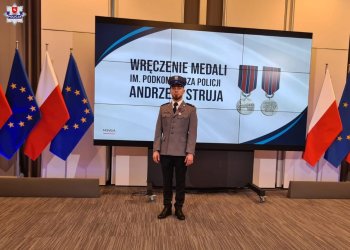 Medal im. Andrzeja Struja dla Bohaterskiego Policjanta z Łukowa.