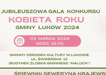 Jubileuszowa gala konkursu kobieta roku gminy Łuków 2024