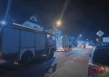 Pożar quada na ul. Gałczyńskiego w Łukowie.