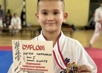Artem Haffarov wrócił ze złotem z Ogólnopolskiego Turnieju Karate Kyokushin w Kąkolewnicy.