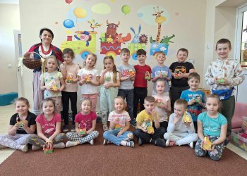 Warsztaty etnograficzne przedszkolaków z Dębowicy.