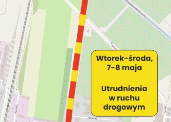 Utrudnienia 7-8 maja na Al. Wojska Polskiego.