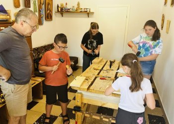 Warsztaty Rzeźbiarskie w Muzeum Regionalnym w Łukowie.