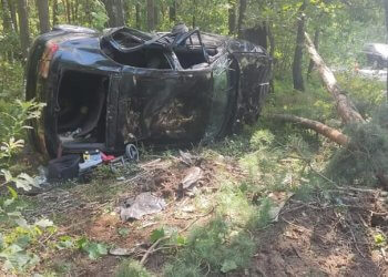 W Okrzei doszło do wypadku, ranny kierowca.