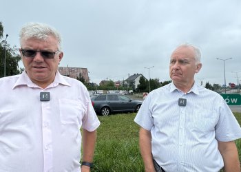 Ryszard Szczygieł i Andrzej Skwarek o zalanej obwodnicy.
