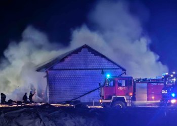 Pożar stodoły w miejscowości Wola Bystrzycka.