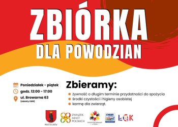 Łuków rusza z pomocą. Zbiórka dla ofiar powodzi w południowo-zachodniej Polsce.