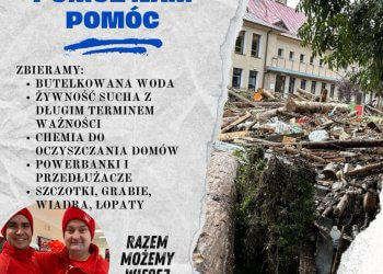 Piotr i Damian z Łukowa niosą pomoc dla powodzian.