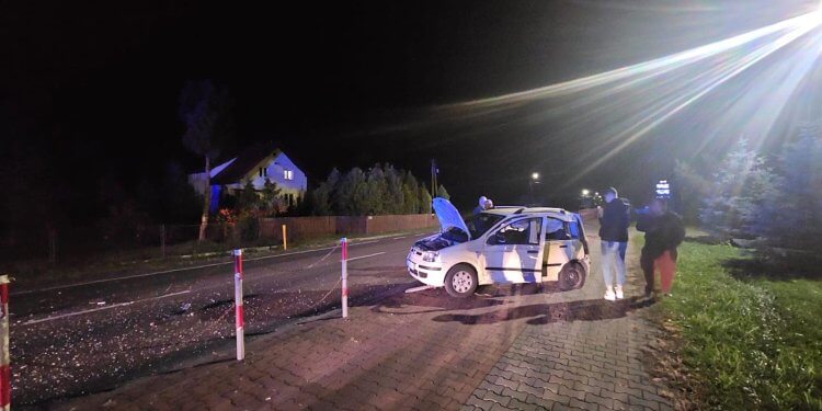 Zablokowana ul. Międzyrzecka na której doszło do zdarzenia.