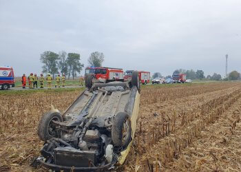 Dachowanie auta w Sięciaszce Drugiej gm. Łukow.