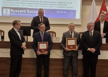 Leonard Baranowski i Andrzej Wisiński nagrodzeni Medalem 550-lecia Województwa Lubelskiego.