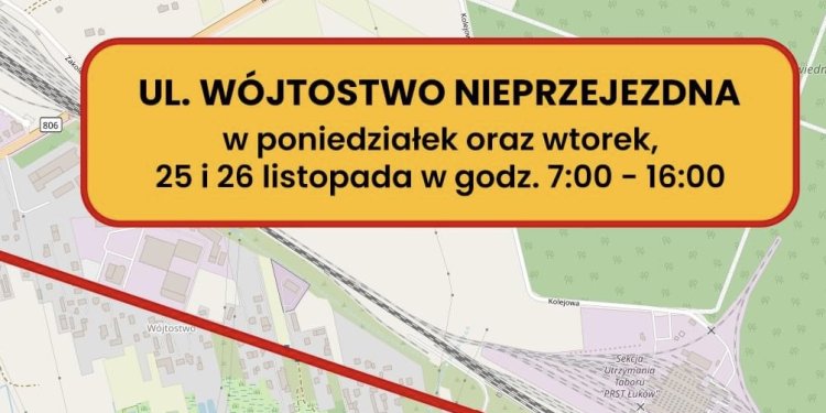 Tymczasowe zamknięcie ul. Wójtostwo na dwa dni.