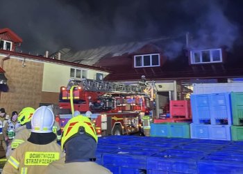 Pożar zakładów mięsnych w Starych Kobiałkach