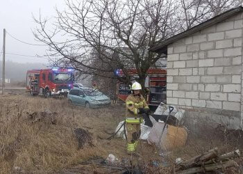 Pożar w kotłowni budynku mieszkalnego w Aleksandrowie.