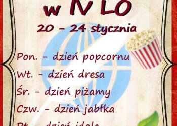 Tydzień Karnawału w IV LO im. Jana Pawła II w Łukowie.