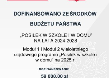 Gmina Stanin realizuje rządowy program „Posiłek w szkole i w domu”.