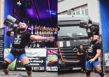 Patryk Stolarczyk w Premium Strongman League 2025.
