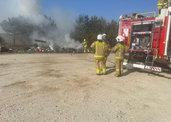 Pożar w Woli Burzeckiej – ogień strawił przyczepę kempingową
