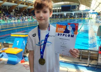 Złoty medal Michała Kołodziejczyka z MKS Delfinek Łuków!