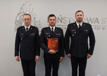 Mł. bryg. Mariusz Małecki obejmuje nowe obowiązki Nowy zastępca Komendanta Powiatowego PSP fot. KP PSP Łuków