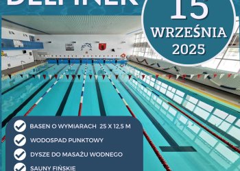 Pływalnia Kryta „Delfinek” ponownie otwarta – start 15 września