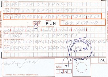 Podziękowania po XXVIII Wystawie Gołębi Pocztowych Okręgu Biała Podlaska w Kosutach