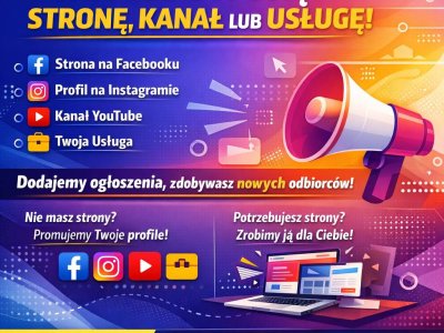 Promuj swoją stronę Facebook, Instagram, YouTube lub usługę przez ogłoszenia