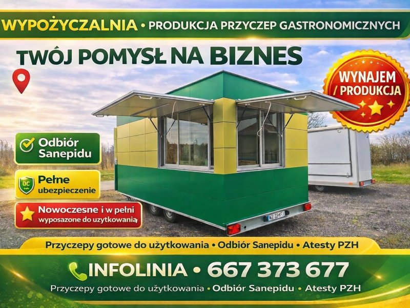 Wypożyczalnia - produkcja przyczep gastronomicznych