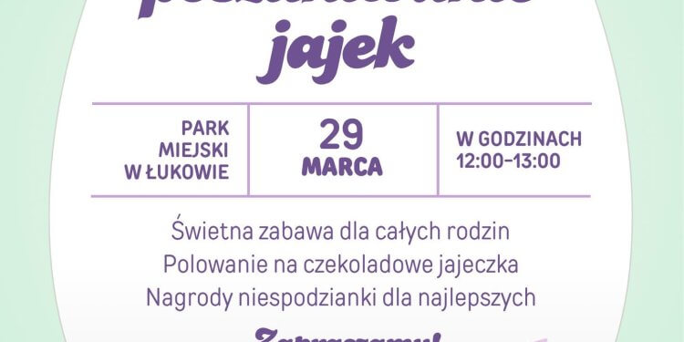Wielkanocne Poszukiwanie Jajek w Łukowie. Rodzinne wydarzenie w Parku Miejskim
